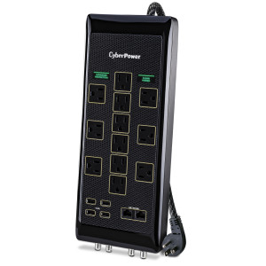 CyberPower PBJ5UC Surge protector, 15-Amp, 3480 Joules, 12 NEMA 5-15R outlets